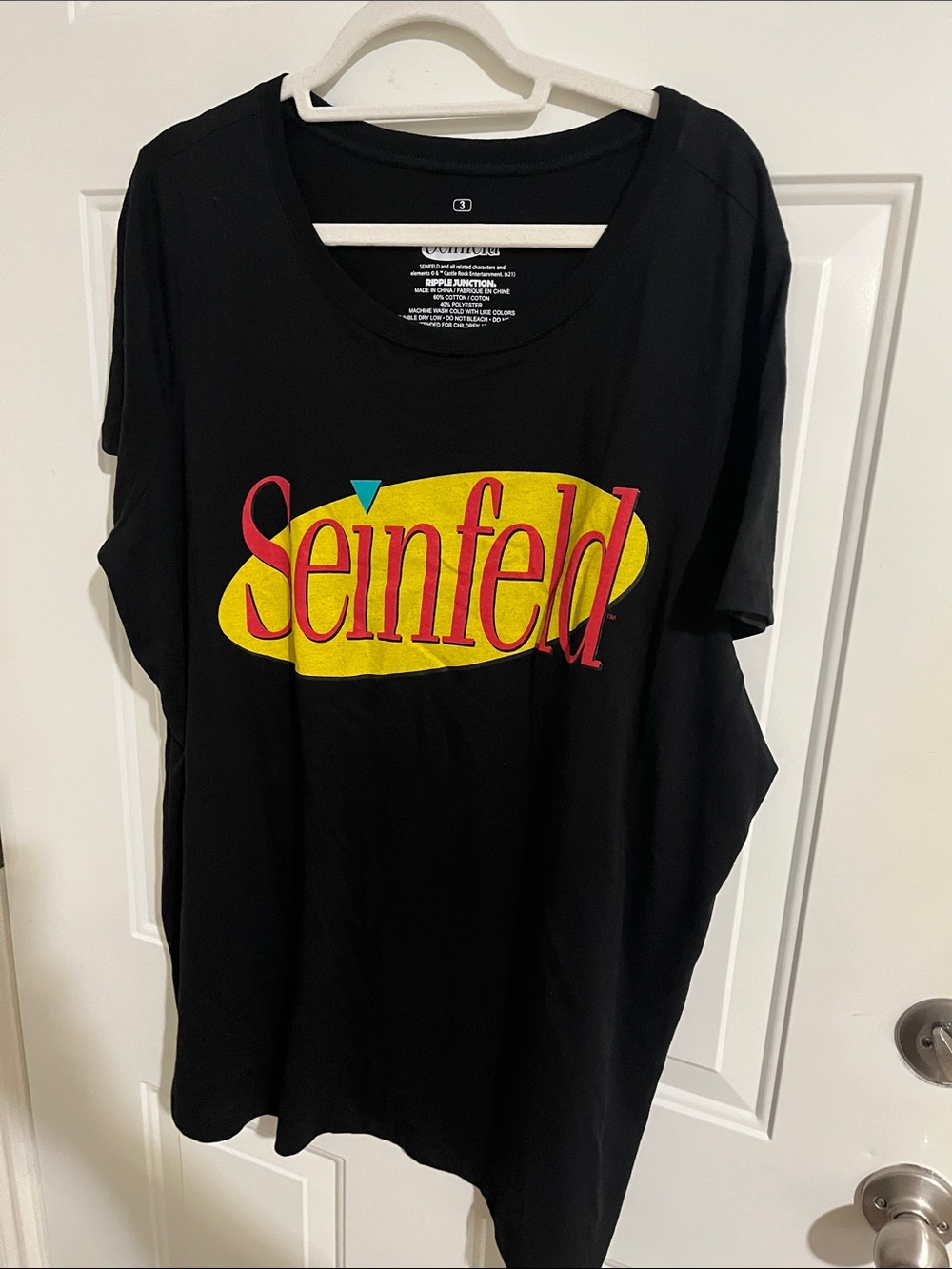 torrid Black Seinfeld Logo Short Sleeve Tee